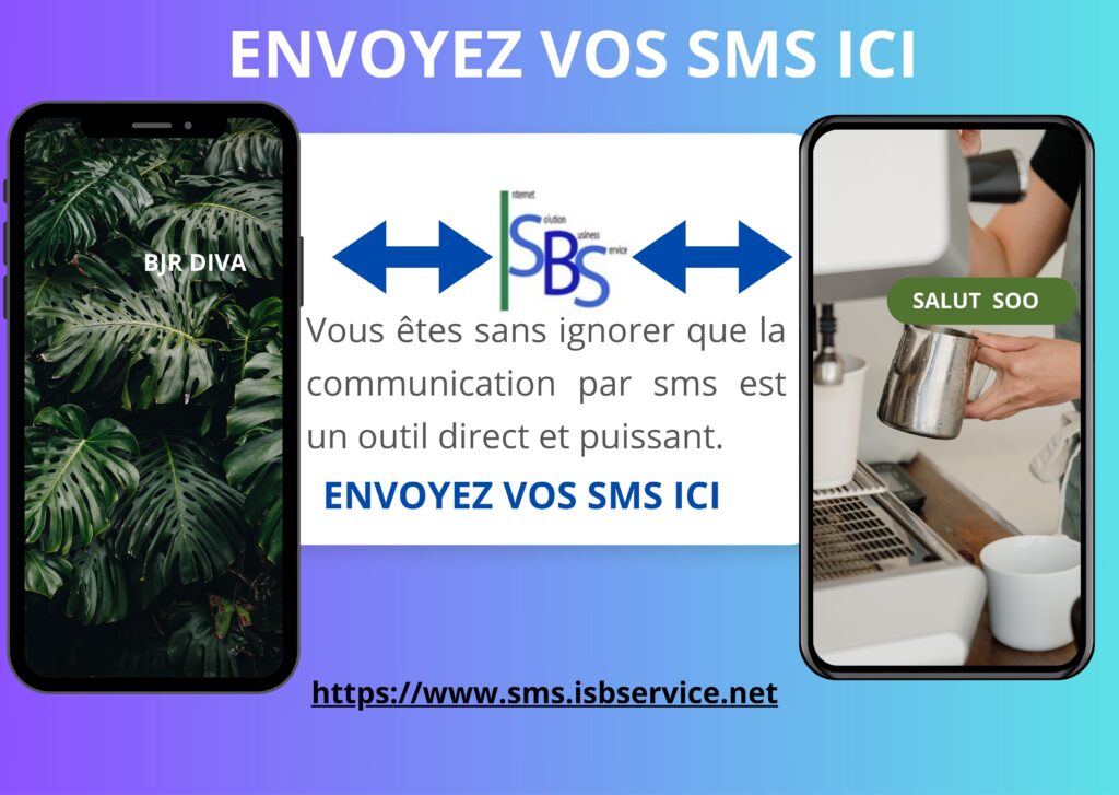 SMS professionnel à faible coût disponible chez isbservice à partir de 16F